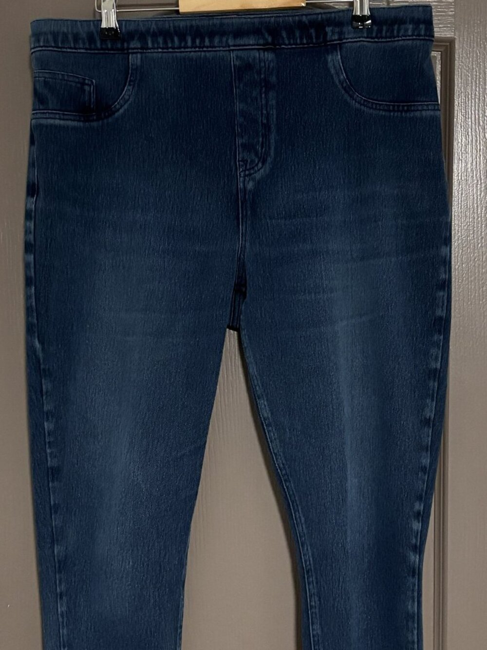 Spanx Jean-ish Ankle Leggings Pull-On Pants #20018R Indigo Blue Wash